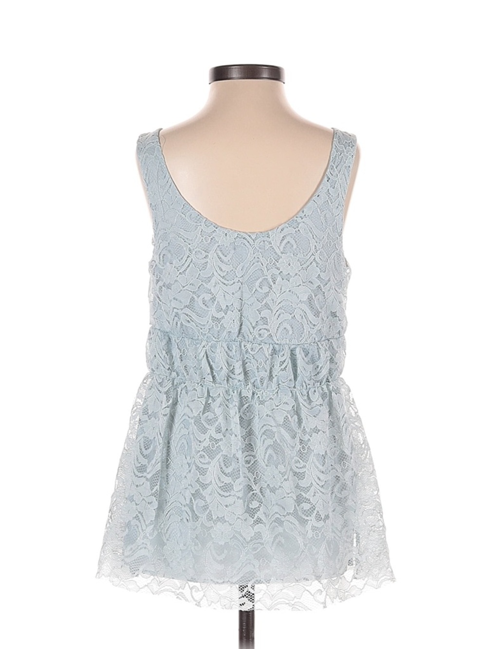 Moda International Light Blue Lace Babydoll Top - Small feminine coquette fairy - Picture 3 of 7